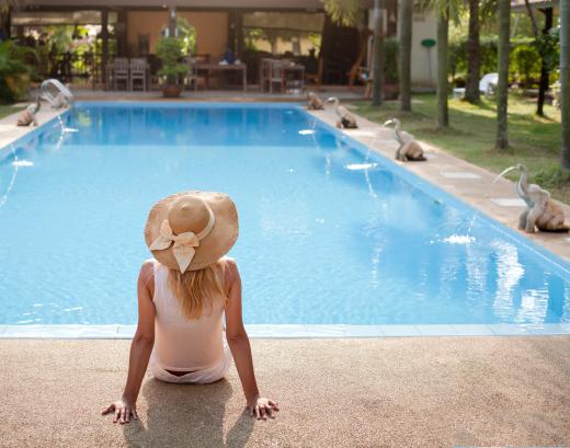 Passive solar heating can be built into the design of a swimming pool.